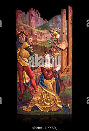 Panneaux peints du martyre de Sainte Catherine, 1524 par Hans Gieng de Fribourg. De Fribourg, Suisse. Inv RF 4721 Musée du Louvre, Paris. Banque D'Images