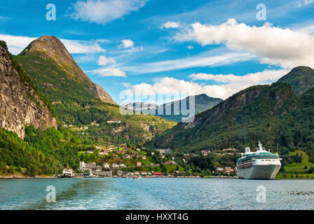 La Norvège, fjord de Geiranger Banque D'Images