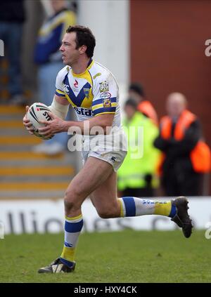 ADRIAN MORLEY LEEDS RHINOS RLFC STADE HALLIWELL JONES WARRINGTON ANGLETERRE 08 Mars 2009 Banque D'Images