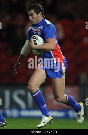 CLINT GREENSHIELDS FRANCE RUGBY LEAGUE STADE KEEPMOAT DONCASTER ANGLETERRE 23 Octobre 2009 Banque D'Images