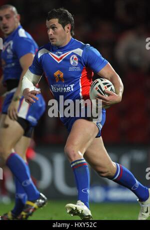 CLINT GREENSHIELDS FRANCE RUGBY LEAGUE STADE KEEPMOAT DONCASTER ANGLETERRE 23 Octobre 2009 Banque D'Images