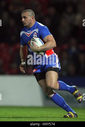 VINCENT DUPORT FRANCE RUGBY LEAGUE STADE KEEPMOAT DONCASTER ANGLETERRE 23 Octobre 2009 Banque D'Images