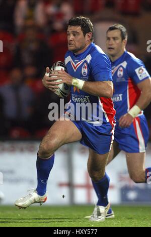 DAVID FERRIOL FRANCE RUGBY LEAGUE STADE KEEPMOAT DONCASTER ANGLETERRE 23 Octobre 2009 Banque D'Images