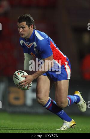 CLINT GREENSHIELDS FRANCE RUGBY LEAGUE STADE KEEPMOAT DONCASTER ANGLETERRE 23 Octobre 2009 Banque D'Images