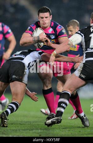 BUDERUS BURGESS TICKLE HULL FC V LEEDS RHINOS HULL FC V LEEDS RHINOS KC Stadium HULL ANGLETERRE 18 Février 2011 Banque D'Images