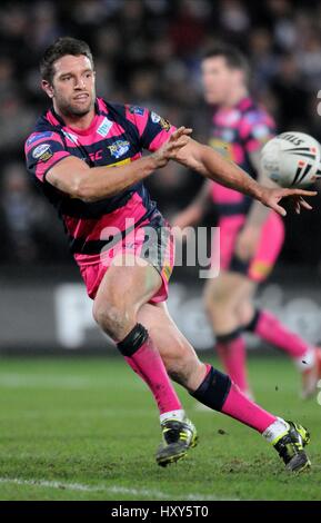 DANNY BUDERUS LEEDS RHINOS RLFC LEEDS RHINOS RLFC KC Stadium HULL ANGLETERRE 18 Février 2011 Banque D'Images