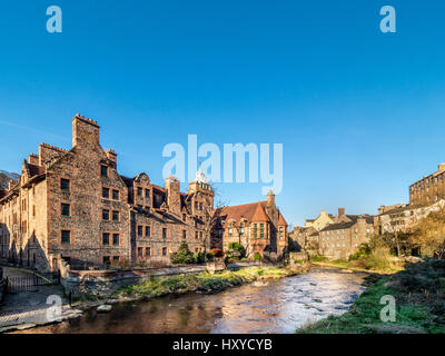 Ainsi, des bâtiments restaurés, Dean Village, Édimbourg, Écosse. Banque D'Images