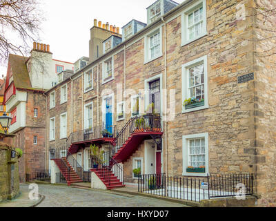 Ramsay Jardin. Un bloc de 16 immeubles d'appartements dans la région de Castlehill Édimbourg, Écosse. Banque D'Images