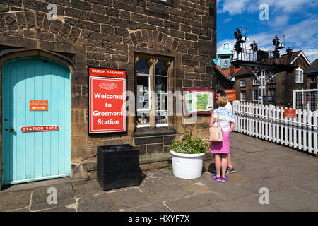 La station de Grosmont, North York Moors, North Yorkshire, England, UK Banque D'Images