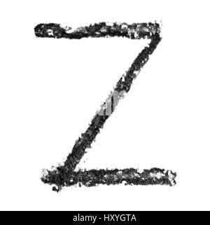 Z - alphabet charbon écrit à la main Banque D'Images