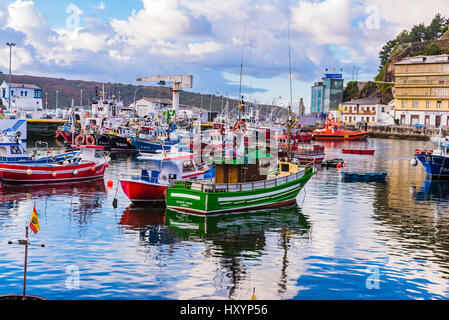 Luarca est la principale ville dans la municipalité de Valdés dans la Principauté des Asturies, Espagne, Europe Banque D'Images