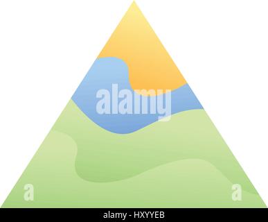 Symbole du Triangle coloré, design vector illustration Illustration de Vecteur