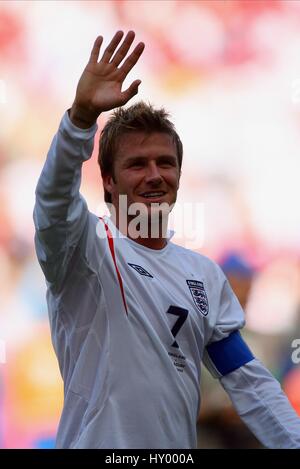 DAVID BECKHAM ANGLETERRE V PARAGUAY Frankfurt Allemagne 10 Juin 2006 Banque D'Images