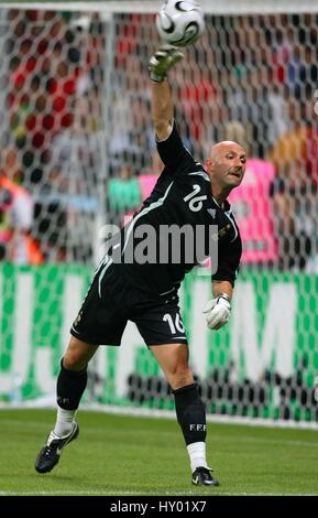 FABIEN BARTHEZ FRANCE & OLYMPIQUE DE MARSEILLE Stade Allianz Arena de Munich Allemagne 05 Juillet 2006 Banque D'Images