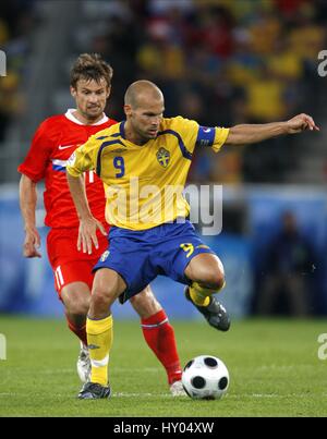 SERGEI SEMAK FREDRIK LJUNGBERG RUSSIE / SUÈDE TIVOLI NEU INNSBRUCK AUTRICHE 18 Juin 2008 Banque D'Images