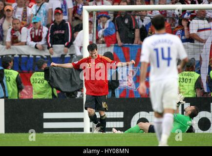 Il rend CESC FABREGAS ESPAGNE 4-1 RUSSIE V NUE TIVOLI INNSBRUCK AUTRICHE 10 Juin 2008 Banque D'Images