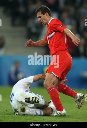 KONSTANTIN ZYRYANOV RUSSIE & ZENIT ST. PETERSBURG EM STADION Salzburg Autriche 14 Juin 2008 Banque D'Images