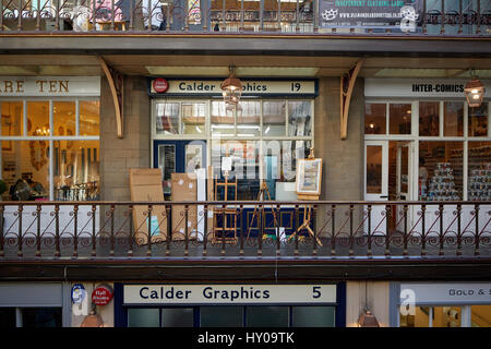 L'intérieurapt Byram Arcade Westgate, Huddersfield town centre-ville un grand marché de Kirklees Metropolitan Borough, West Yorkshire, Angleterre. UK. Banque D'Images