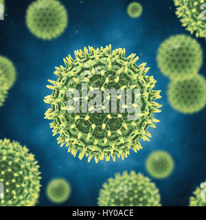 L'allergie au pollen est également connu sous le nom de rhume des foins ou rhinite allergique , grains de pollen aéroporté Banque D'Images