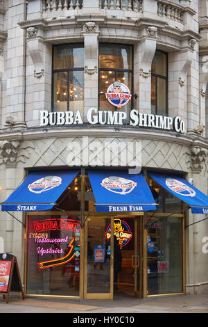 Vue générale de la Bubba Gump Shrimp Co restaurant à Londres Banque D'Images