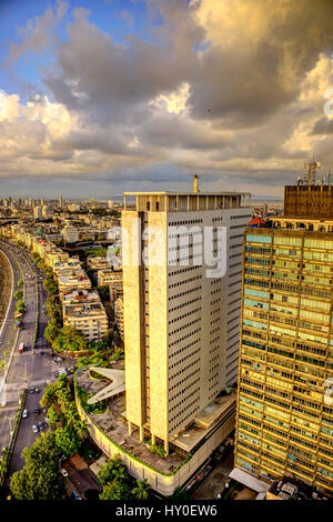 Vue aérienne, Nariman Point, Mumbai, Maharashtra, Inde, Asie Banque D'Images