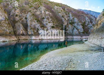 Arpino (Abruzzes, Italie) - un charmant petit village médiéval dans la province de L'Aquila, situé dans les gorges du Sagittaire, à côté du lac de Scanno Banque D'Images