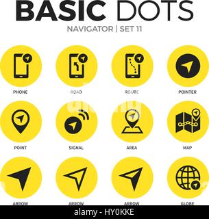 Vector set icônes télévision Navigator Illustration de Vecteur