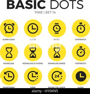 De temps icônes vector set Illustration de Vecteur