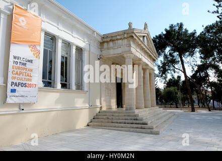 La ville de Paphos Hall. 28e place d'octobre. Paphos, Paphos Chypre. Banque D'Images