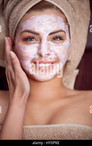 Masque facial Spa, day spa concept Banque D'Images