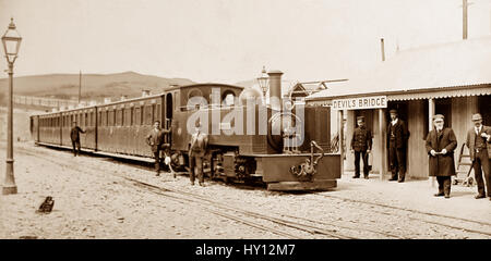 Vale de fer de Rheidol, Pays de Galles - début des années 1900 Banque D'Images