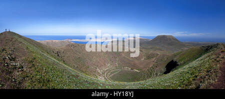 Lanzarote - caldeira du volcan Los Helechos Banque D'Images