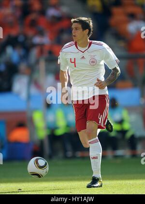 DANIEL AGGER DANEMARK & LIVERPOOL FC DANEMARK & LIVERPOOL FC SOCCER CITY AFRIQUE DU SUD 14 Juin 2010 Banque D'Images