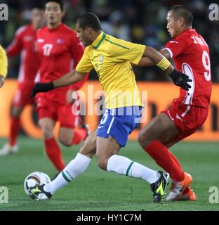 FELIPE MELO & JONG TAE SE BRÉSIL V RPD de Corée ELLIS PARK DE JOHANNESBURG, AFRIQUE DU SUD 15 Juin 2010 Banque D'Images