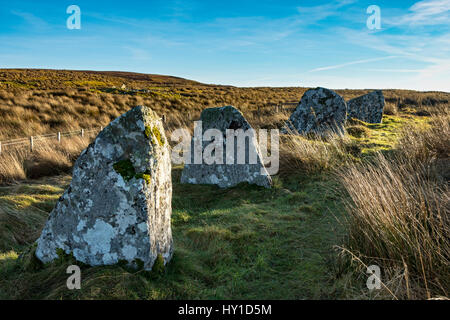 Le Achavanich Mégalithes, près de Cuba, Caithness, Ecosse, Royaume-Uni Banque D'Images