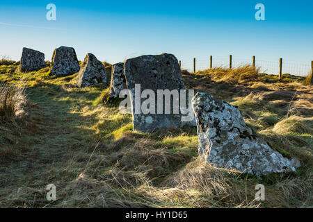 Le Achavanich Mégalithes, près de Cuba, Caithness, Ecosse, Royaume-Uni Banque D'Images