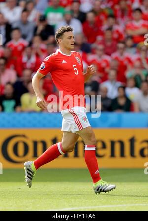 JAMES CHESTER PAYS DE GALLES PARC DES PRINCES PARIS FRANCE 25 juin 2016 Banque D'Images