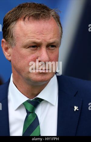 MICHAEL O'NEILL D'IRLANDE MANAGER PARC DES PRINCES PARIS FRANCE 21 juin 2016 Banque D'Images