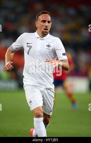 FRANCK RIBERY FRANCE FC BAYERN MUNICH FRANCE & FC BAYERN MUNICH LA DONBASS ARENA DONETSK UKRAINE 23 Juin 2012 Banque D'Images