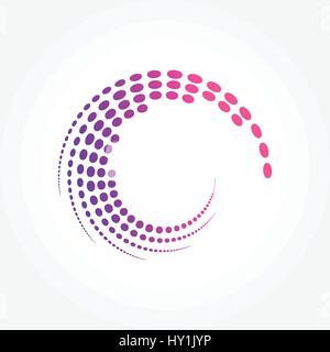 Globe stylisé avec des points Pixels Illustration de Vecteur