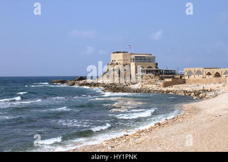 Leuchtturm Jetty - Césarée - Israël Banque D'Images