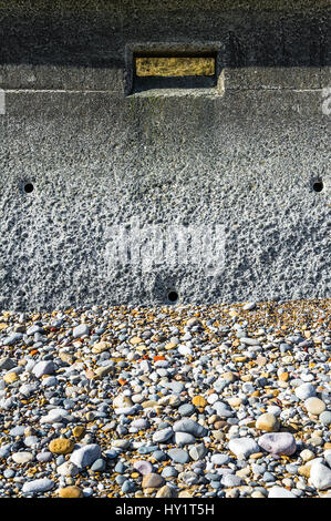 Mur de la mer et des défenses à Seaham, County Durham, Royaume-Uni Banque D'Images