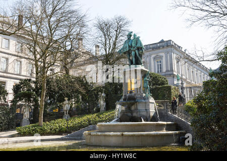 Statue de chefs d'Egmont et de Hoorn à Bruxelles Banque D'Images