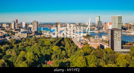 Vue depuis la tour Euromast, Rotterdam, Pays-Bas Banque D'Images