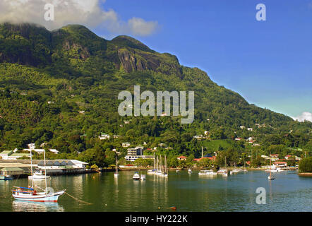 Hafen von Mahe auf den Seychellen, Afrika, Banque D'Images