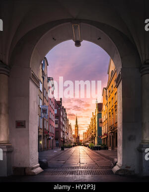 Golden Gate (Zlota Brama) dans la vieille ville de Gdansk, Pologne Banque D'Images