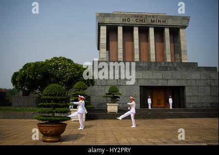 Mausolée de Ho Chi Minh à Hanoi, Vietnam. Banque D'Images