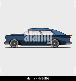 Voiture rétro. Illustration de Vecteur
