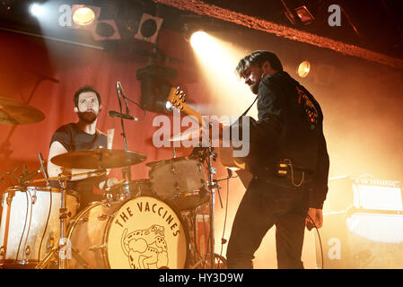 Barcelone - MAR 17 : Les vaccins (band) en concert au stade Razzmatazz le 17 mars 2016 à Barcelone, Espagne. Banque D'Images