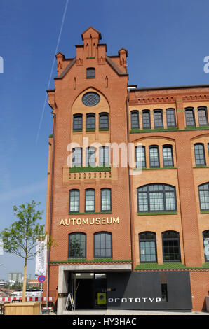 Automuseum prototype sur l'endroit dans la ville portuaire Lohse de Hambourg, Allemagne, Automuseum Prototyp am Lohseplatz in der Hafencity Hamburg von, Deuts Banque D'Images